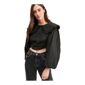 Urban Outfitters Ghospell Volcanic Crinkle Crop Top Size Medium